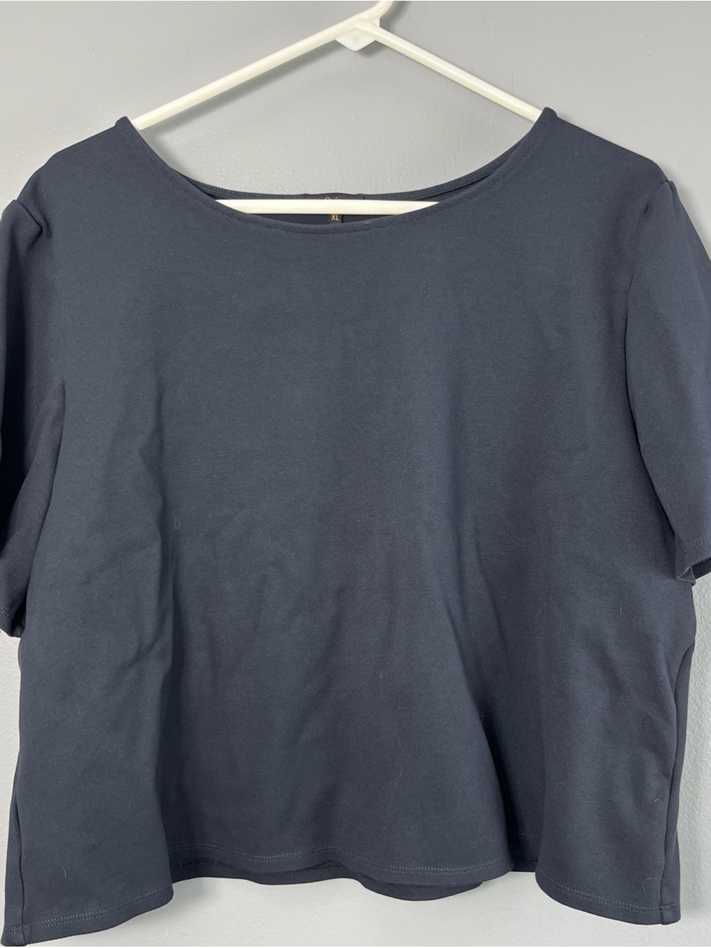 Quince Navy Short-Sleeve Boatneck Tee - Picture 7 of 7